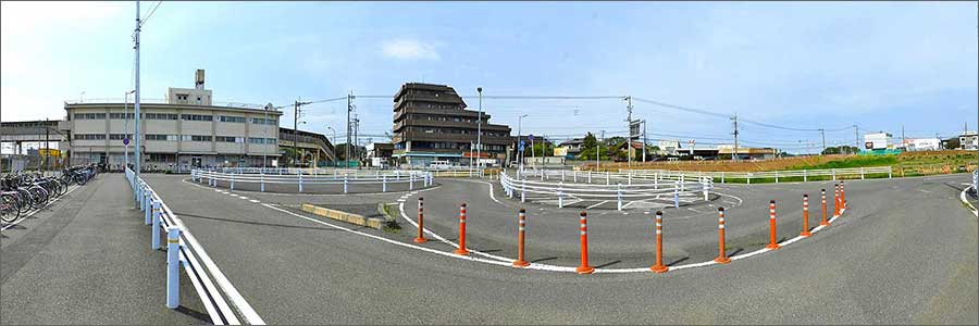 北柏駅（北口）の暫定ロータリー