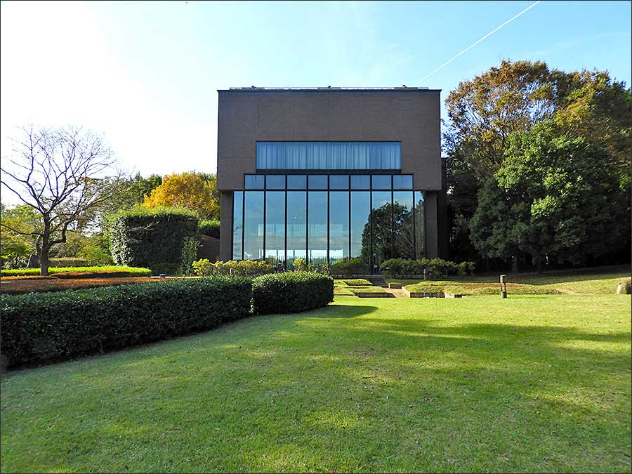 「野鳥の森」近くから見た本館 「野鳥の森」近くから見た本館